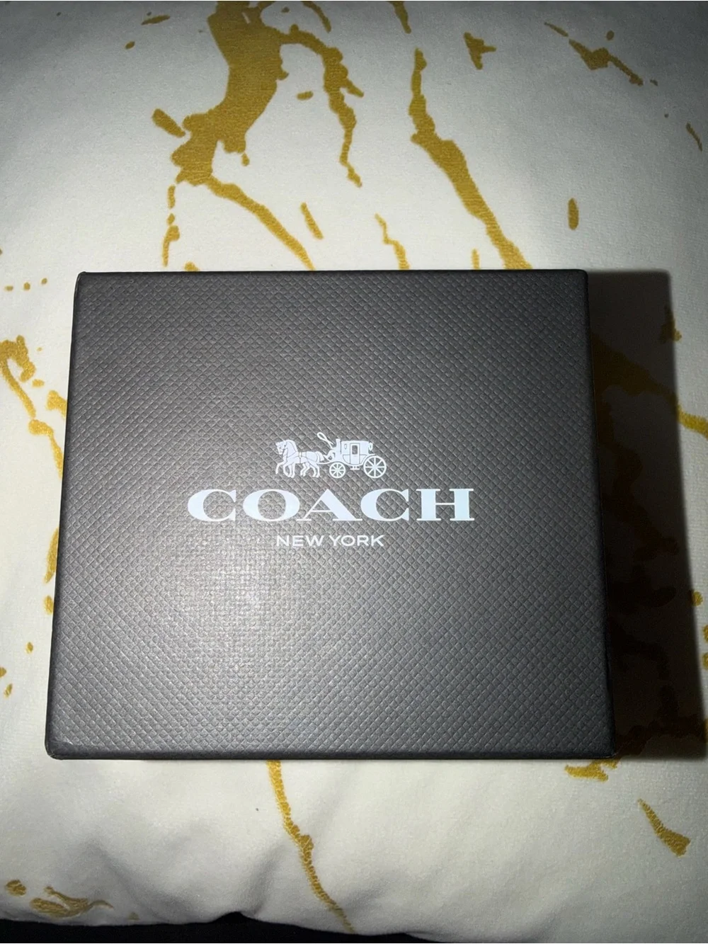 Coach Boxed Faux Stone Signature Sculpted C Bangle Bracelet